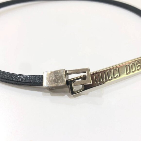 GUCCI GUCCI DOG Choker Necklace Choker SS Black/SilverHardware - Picture 6 of 8